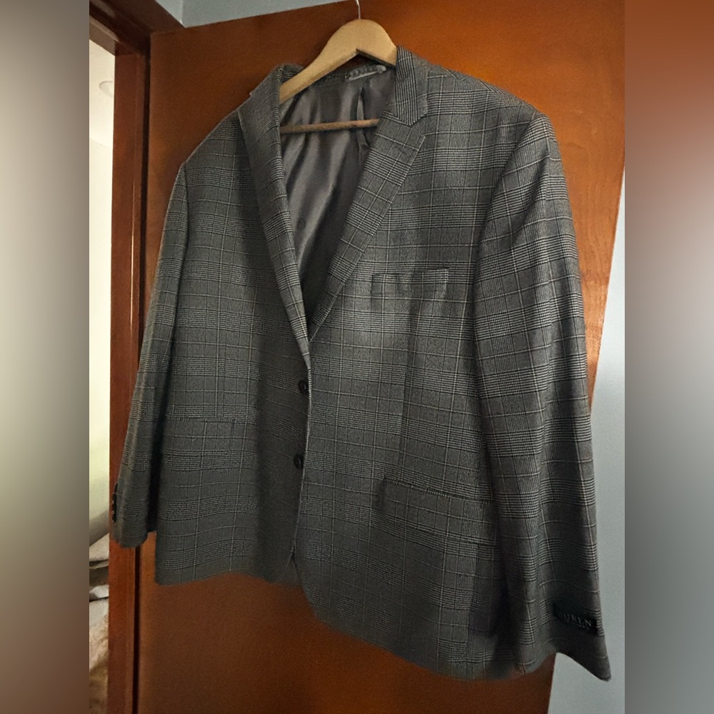 Ralph Lauren Charcoal Plaid Blazer
